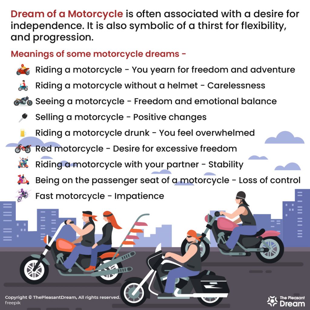 Motocicleta de ensueño: 27 tramas diferentes y sus significados