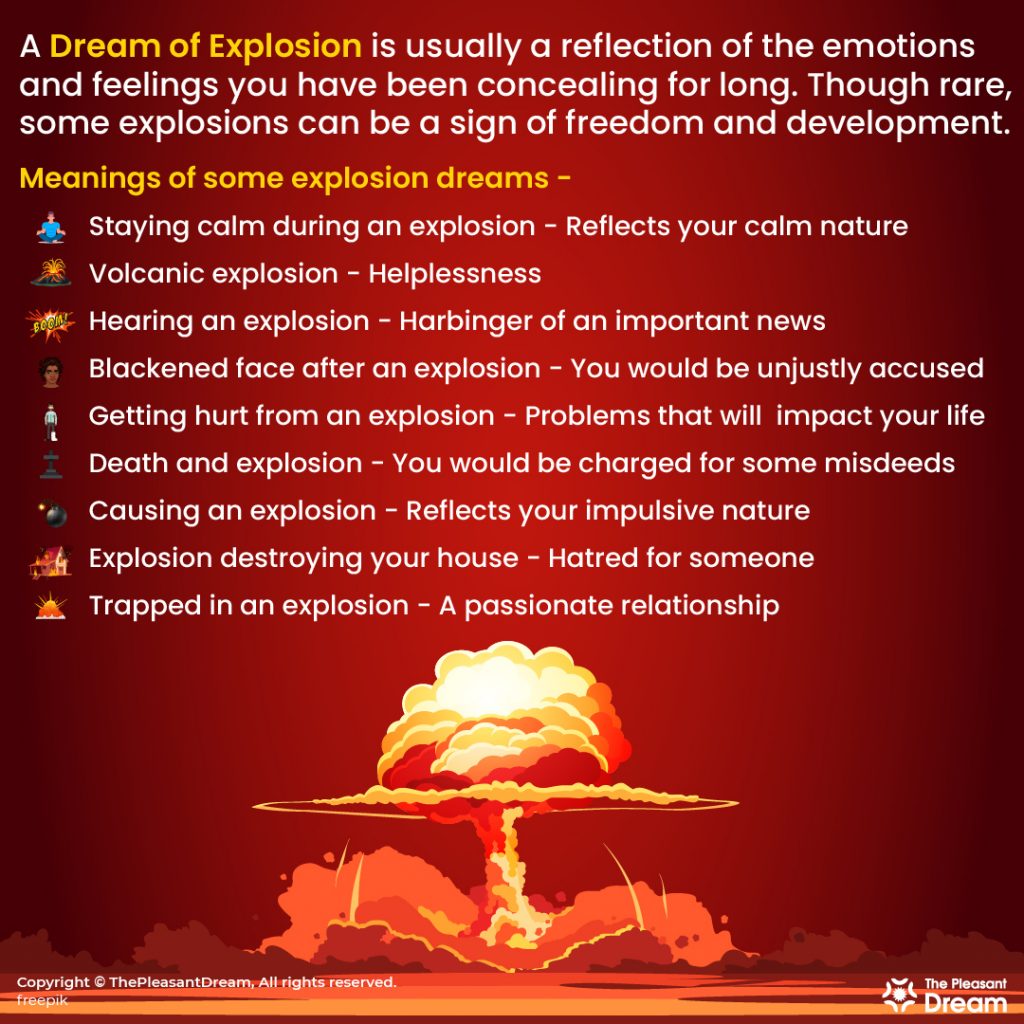 Sueño de explosión: 47 escenarios diferentes y sus interpretaciones