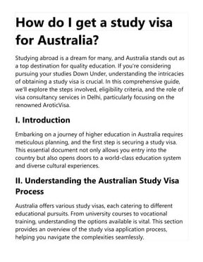 ¿Cómo obtengo una visa de estudio para Australia?