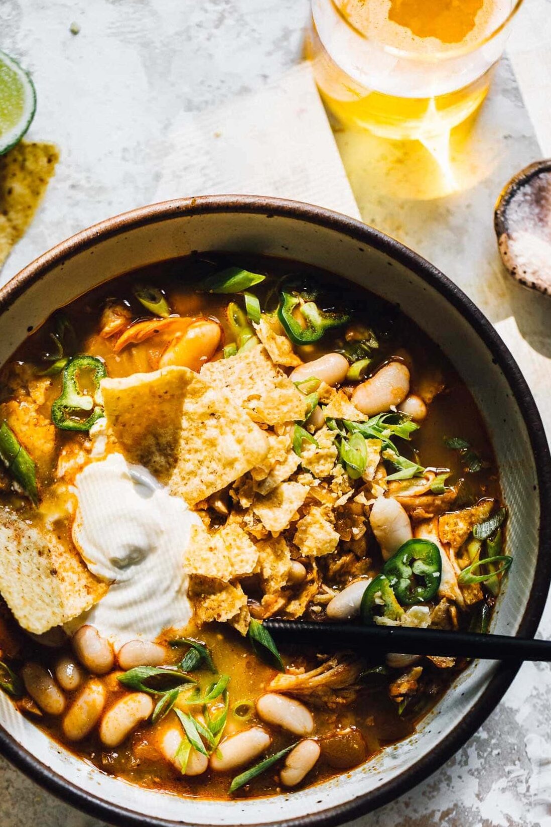 Sopa De Pollo Con Chile Verde Fácil