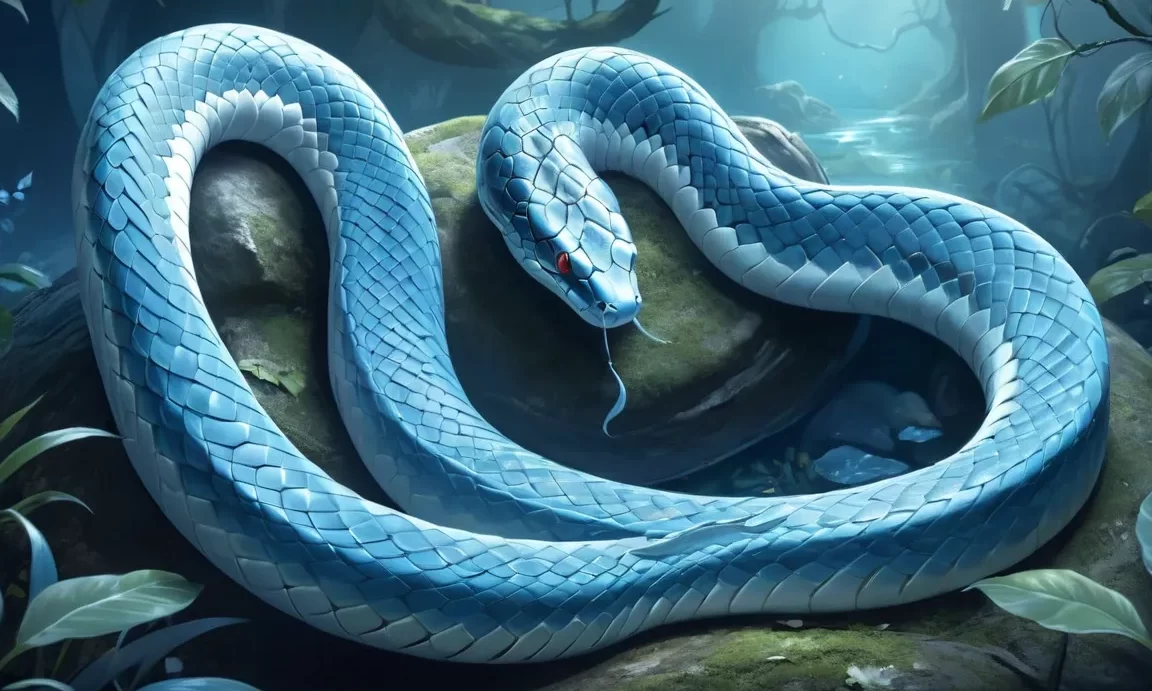 Significado de los sueños con serpiente azul claro - Explorador de significado de sueños